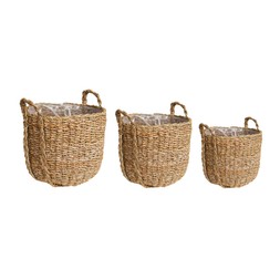 Set of 3 Tenno Seagrass & Reed Plant Pots £60