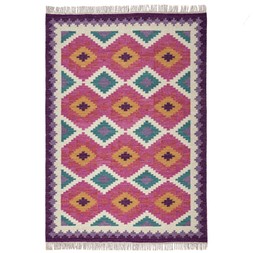 Sophie Robinson Candy Kilim Pink Rug Multi 120x170cm £119
