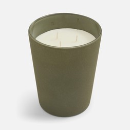 Textured Glass Large 850g candle green £22
