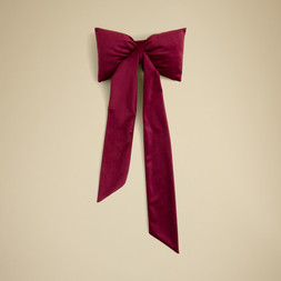 Velvet Burgundy Bow with With Tie Back Large £8 (31042407)