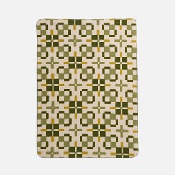 Warm Welsh Blanket Tufted Sherpa Jaquard Throw 130x170 Green
