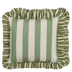 Berkeley Stripe Celadon Cotton Cushion