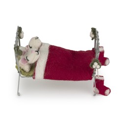 50076939 £22 Felt Ornament Sleeping Mice in Bed