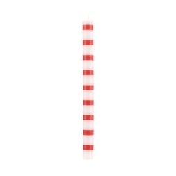 50082851 £4 Red Striped Dinner Candle