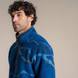 Rawthey Half Zip in Juniper Berry Print £75.00