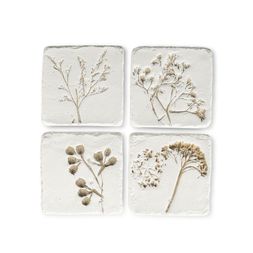 Flower imprint coasters