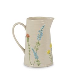 Stoneware jug, meadow flowers
