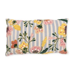 Stripe floral cushion