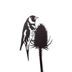 Pot stem, goldfinch on a teasel (detail)