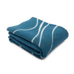 Jacquard Marine Wave throw, navy and white