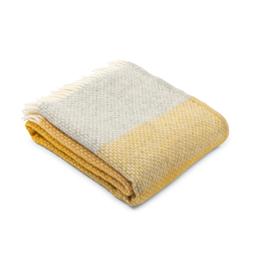 National Trust throw, ombre yellow