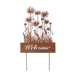 Wildflower welcome sign