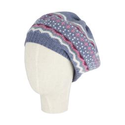 National Trust Fairisle Knit Blue and Pink Beret_gbp_25