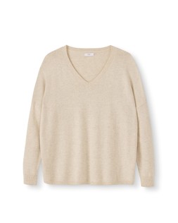 Essential Fine Knit V-Neck Jumper in Ecru £40 - Available from 30th July