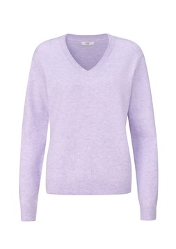 Fine Knit V-Neck Jumper In Violet £32 (Available from August)
