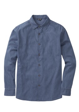 Long Sleeve Denim Shirt Stonewash £35(AB12839)- EMBARGOED UNTIL 20TH AUGUST 2026