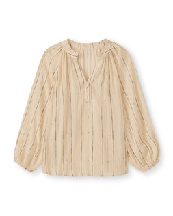 Metallic Stripe Tie Front Blouse £45 (Available from September)