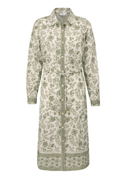 Printed Knee Length Shirt Dress In Soft Fern £49 (AG10981) Available February 5th