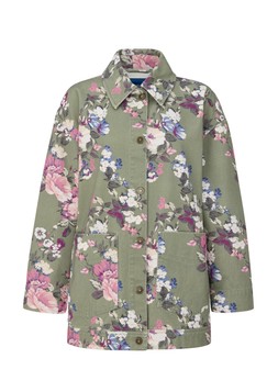 Printed Twill Oversized Jacket Floral Khaki £59(Available from July)