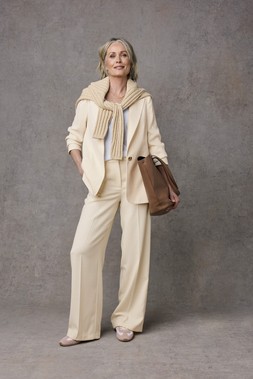 Single Breasted Blazer £59 & Wide Leg Trousers £40. (Available from July)