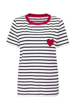 Stripe Embroidered T-Shirt £22 (AA15953) Availble from January 9th