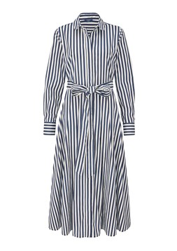 Stripe Maxi Shirt Dress Navy Stripe £55- (Available from July)