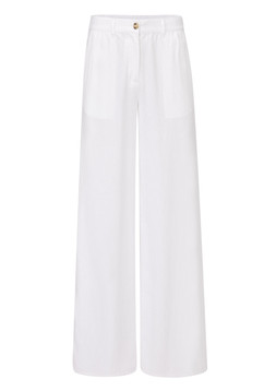 Wide Leg Linen Trousers White £42.00