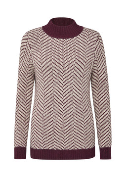 Alex Jones X Cotton Traders Textured Jumper Burgundy £40