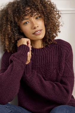 Cable Detail Jumper Merlot £39 AL11752