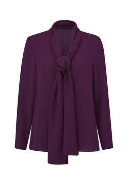 Cover - Bow Blouse Merlot £36 AB12688