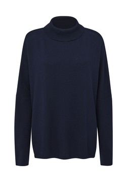 Relaxed Fit Roll Neck Jumper Navy £42 AL11742