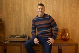 Will Mellor X Cotton Traders Supersoft Stripe Crew Neck Jumper Midnight (Stripe) £32