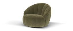 Nobu Swivel Chair in Relaxed Chenille Olive, &pound;799