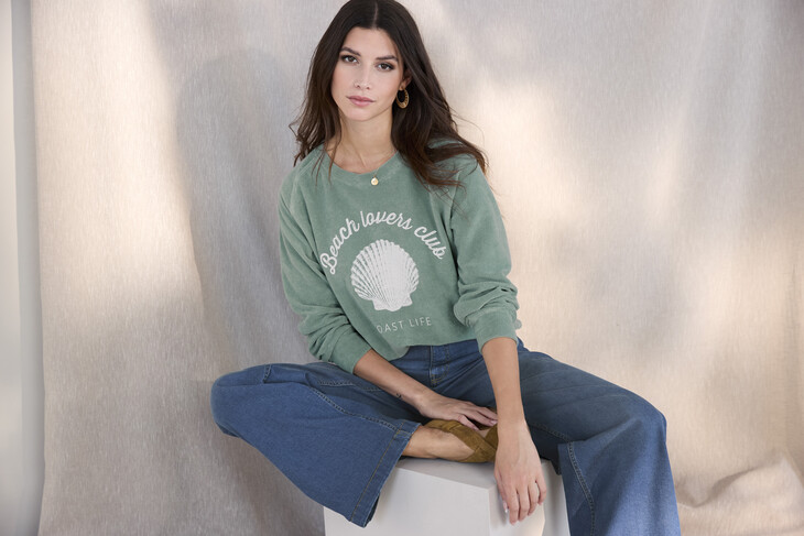 cotton traders-towelling slogan sweatshirt 34-ref2287446