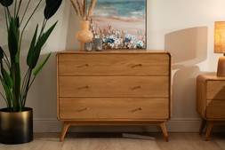 Poe Oak 3 Drawers Chest - RRP €1,699 NOW €1,099