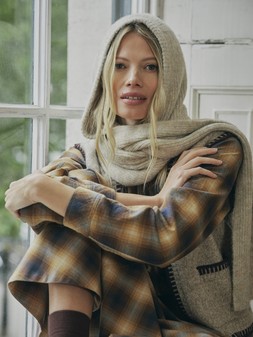 FatFace Hattie Vest, £42, Bessie Check Shirt, £49.50, Freya Check Midi Skirt, £55, Hooded Scarf, £35