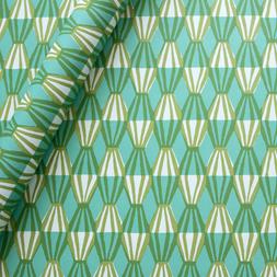 Patterned Paper Threadwork Sap Green and Turquoise