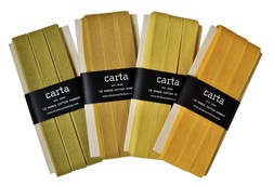 Italian Cotton Ribbons in Greens and Yellows