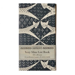Very Slim List Book Cats Navy