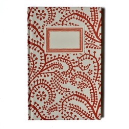 Hardback Notebook Seaweed Paisley Crimson