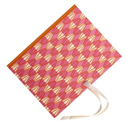 A4 Portfolio Threadwork Bright Pink and Orange