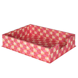 A4 Letter Tray Threadwork Bright Pink and Orange