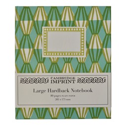 Large Hardback Notebook Threadwork Sap Green and Turquoise