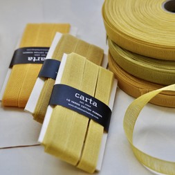 Loose-weave Italian Cotton Ribbons in Yellow