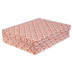 A4 Box File Oak Leaves Red