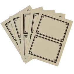 Packet of 10 Large Self-Adhesive Labels with Black Border