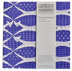Square Lined Notebook in Cats Periwinkle Blue