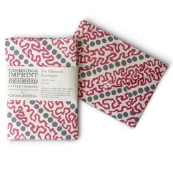 Packet of Ten Patterned Envelopes Charleston Meander