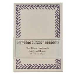 Ten Postcards with Patterned Border in French Lavender