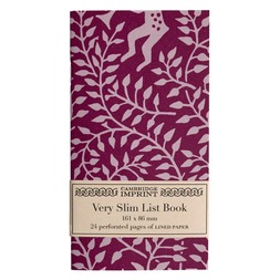 Very Slim List Book Dancing Hare Violet